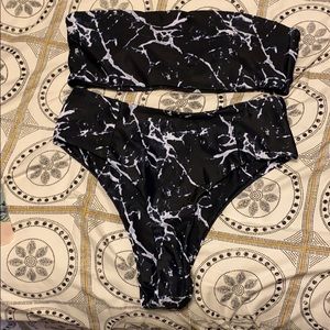 Marble high rise bikini